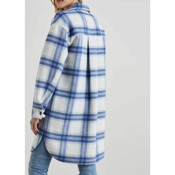 NWT Ret $ 399 Rails Jaro‎ Ivory Bay Coat Women Plaid - Size M - Picture 2 of 9